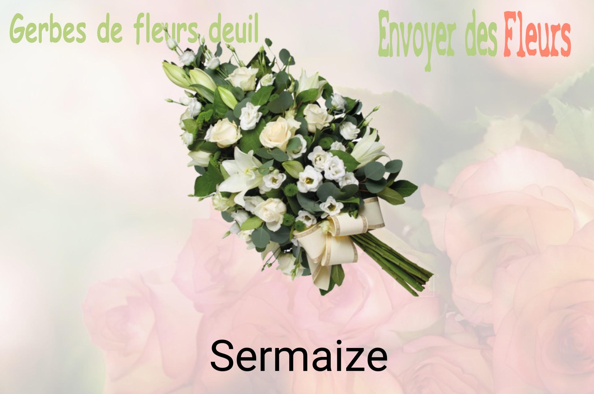 Gerbe de fleurs de deuil livrée à Sermaize